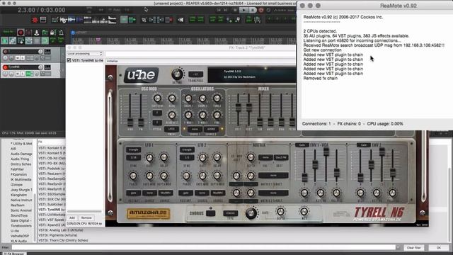 ReaMote Network Plugin Processing for REAPER смотреть онлайн
