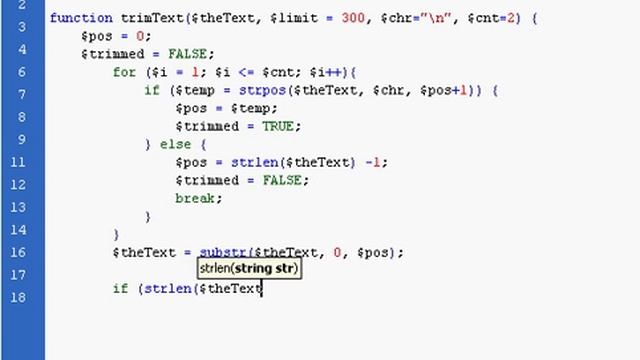 How to trim a text using a simple php function смотреть онлайн