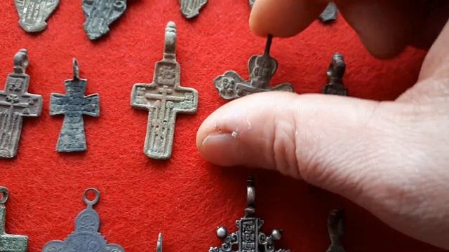 Нательные крестики. Моя скромная коллекция православных крестов. Антиквариат, коп смотреть онлайн