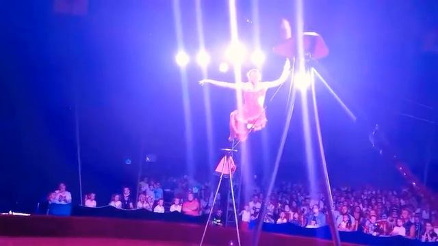 Арена!Цирк!Канат натянут крепко и вот гимнастка,не спеша,его сжимает крепко!Её шаги крепки как стал смотреть онлайн