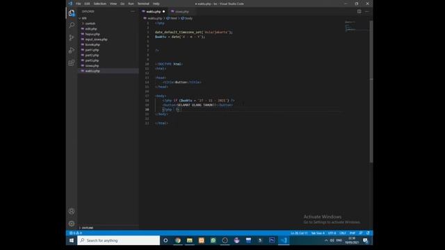 tutorial PHP ~~ cara menampilkan button di html pada tanggal tertentu menggunakan PHP смотреть онлайн