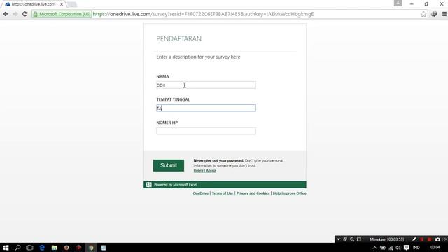 Cara membuat form online berbasis excel dengan OneDrive смотреть онлайн