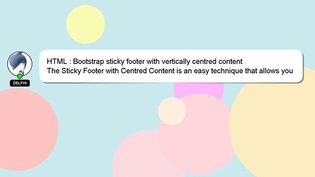 HTML : Bootstrap sticky footer with vertically centred content смотреть онлайн