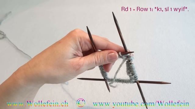 Italienischer Maschenanschlag In Runden - Italian Tubular Cast On In Rounds