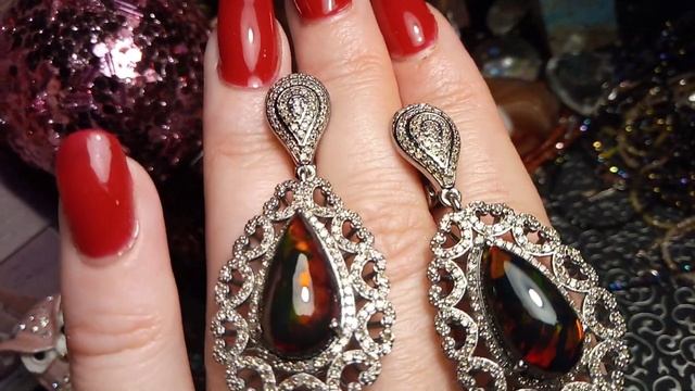 ЧЁРНЫЕ РОСКОШНЫЕ ОПАЛЫ ? ✨ В БРЮЛИКАХ И ЧЁРНОМ РОДИИ ? ?? смотреть онлайн