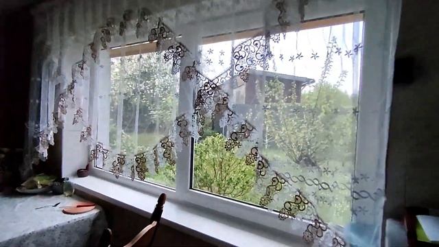 ВИД ИЗ ОКОН НАШЕГО ДОМА НА САД ОГОРОД И ТЕРРАСУ смотреть онлайн