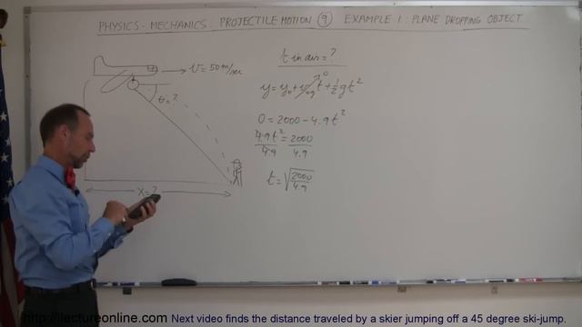 Physics 3: Motion in 2-D Projectile Motion (12 of 21) Example 1: Plane Dropping Object смотреть онлайн