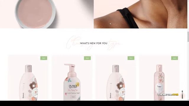 Beaux - Beauty Cosmetics Shop woocommerce beauty store Website Builder смотреть онлайн