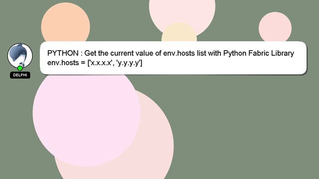 PYTHON : Get the current value of env.hosts list with Python Fabric Library смотреть онлайн