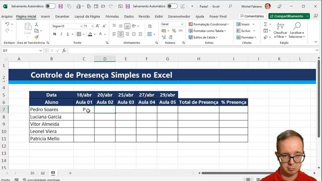 Como Criar Controle de Presença Simples no Excel смотреть онлайн