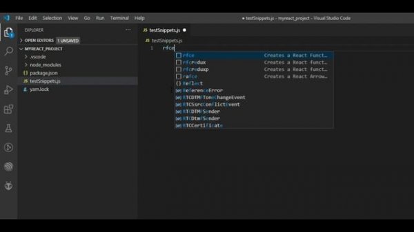How to install Snippets in VS Code For React JS