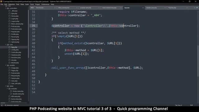 PHP Podcasting website using MVC Framework from scratch 3 of 3 | Quick programming tutorial смотреть онлайн