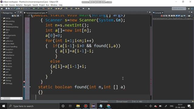 Recaman's sequence | Solution in JAVA | any doubts post the comments смотреть онлайн