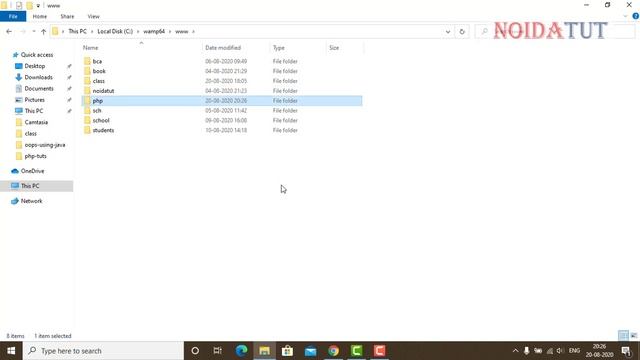 PHP Echo Hello World Program смотреть онлайн
