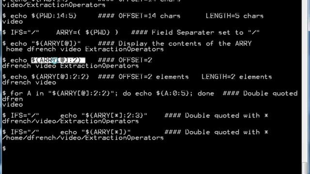 5 Minute Lessons in Shell Script Programming: Extraction Operators смотреть онлайн