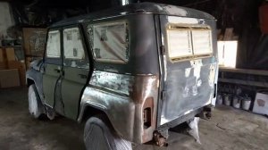 УАЗ ХАНТЕР : ПОКРАСКА  РАПТОРом  (ПОДГОТОВКА,ЦЕНЫ,МАТЕРИАЛЫ)