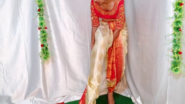 DRAPE YOUR NORMAL SAREE INTO BHARATNATYAM COSTUME|NO CUTTING NO SEWING|STEP BY STEP |HINDI смотреть онлайн
