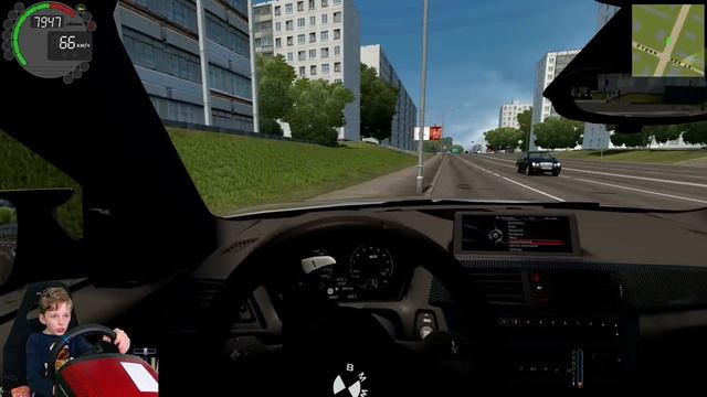 ШКОЛЬНИК ЗА РУЛЕМ НАВЕЛ СУЕТУ BMW в City Car Driving + РУЛЬ смотреть онлайн