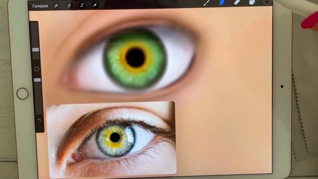 Как нарисовать глаз в Procreate на графическом планшете смотреть онлайн