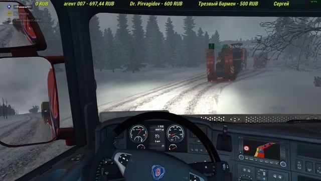 ETS 2(1.36) Снежные конвои "Каравана" 5 февраля. смотреть онлайн