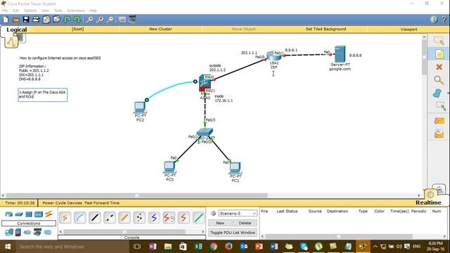 Step by Step Configure Internet Access on Cisco ASA5505 (Cisco Packet Tracer)#01 смотреть онлайн