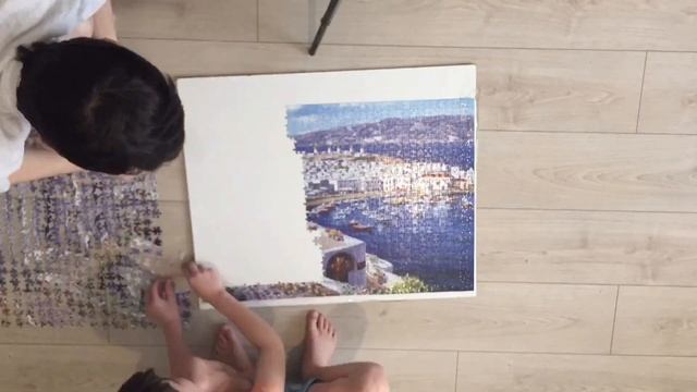 Собираем пазл на 1000 деталей. Puzzle 1000 ? смотреть онлайн