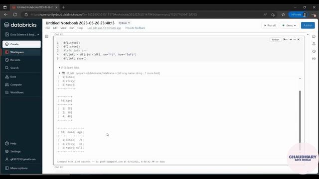 All Joins expalined with examples in Pyspark Dataframe - Databricks смотреть онлайн