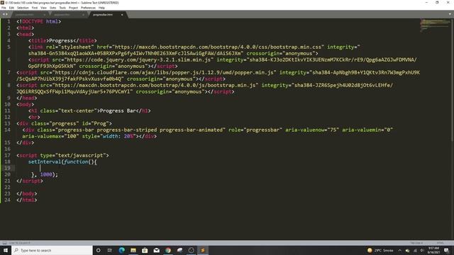 6. Dynamic Progress Bar in HTML, CSS, Bootstrap, JS - Web Programming Practice смотреть онлайн