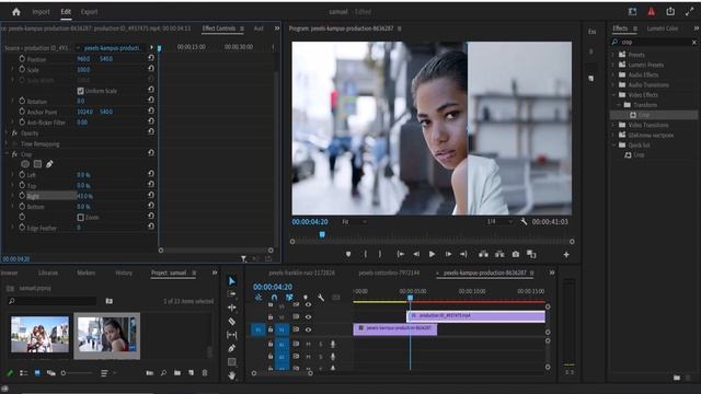 video CROP TRANSITION EFFECT - Adobe Premiere Pro 2024 Tutorial смотреть онлайн