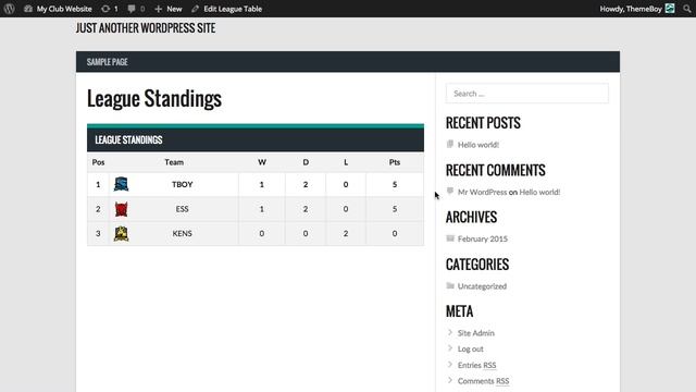 How to Create League Tables in SportsPress смотреть онлайн