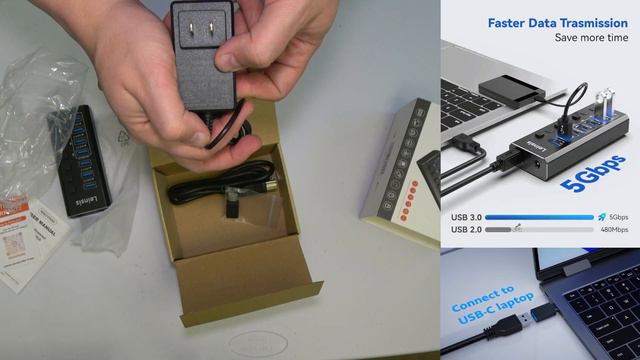MrTass Review - Leinsis - 7 in 1 USB 3.0 Powered Hub - KZW-U7217 смотреть онлайн
