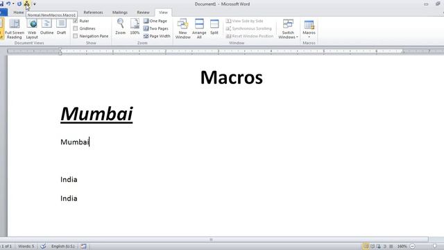 Macros Command in Microsoft Word in Hindi Language смотреть онлайн