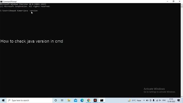 Check Java Version on Windows Using Command Line #java #cmd смотреть онлайн