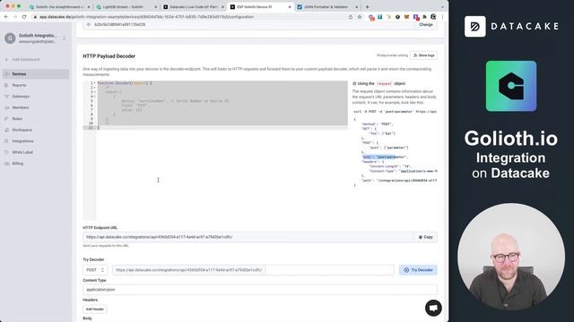 How to connect Golioth.io ESP32 to Datacake using Webhooks смотреть онлайн