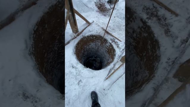 Копка колодца зимой -  д.Богородское Сергиев Посад