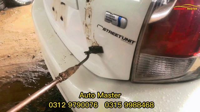 toyota aqua rear back hard dry dent repair in auto master смотреть онлайн