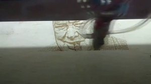 Лазерная гравировка портрета на фанере.