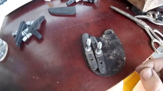 Востановление тормозных калодок на велосипед.