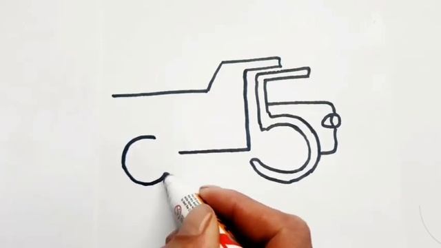 Rasm Chizish, 5 Sonidan Rasm Chizish Нарисовать рисунок из цифры 5