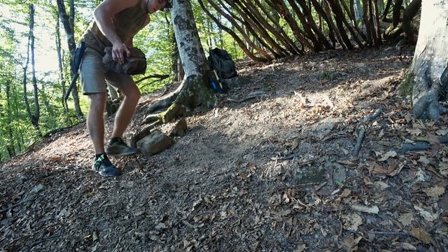 Строительство лагеря в лесу. Соло Бушкрафт. Еда на костре - Часть 1 смотреть онлайн