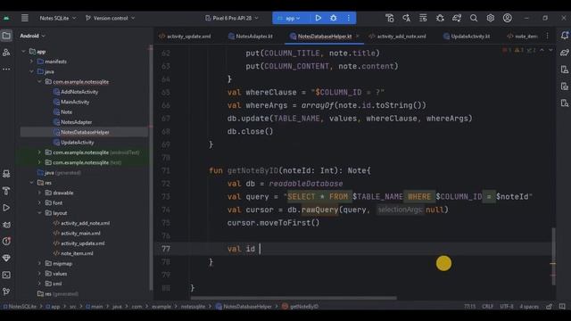 Notes App - Update Data in SQLite Database in Android Studio using Kotlin | CRUD Part 3 смотреть онлайн