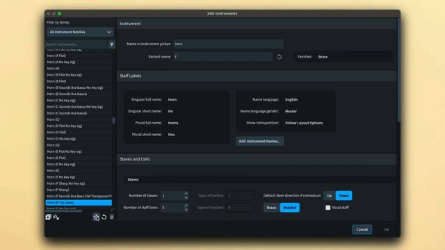 Instrument editor | Dorico 5 смотреть онлайн