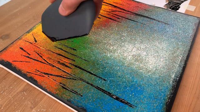How to Draw a Couple Walking in the Rain | Red Umbrella Acrylic Painting смотреть онлайн