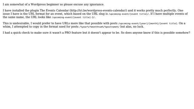 Wordpress: Date in the URL with The Events Calendar смотреть онлайн