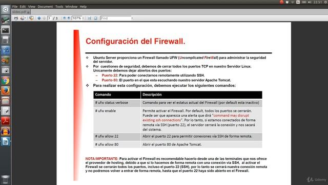 Desarrollo web con Spring Boot 2 & Spring Framework 5 - 37/3 Firewall UFW de Ubuntu Server смотреть онлайн