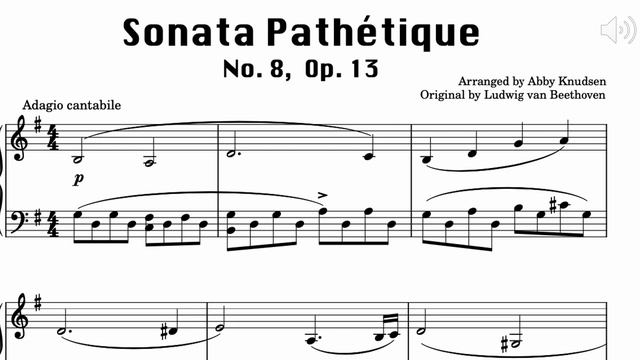 SIMPLIFIED Sonata Pathétique (Easier Key) | Intermediate Beethoven Piano Sheet Music смотреть онлайн