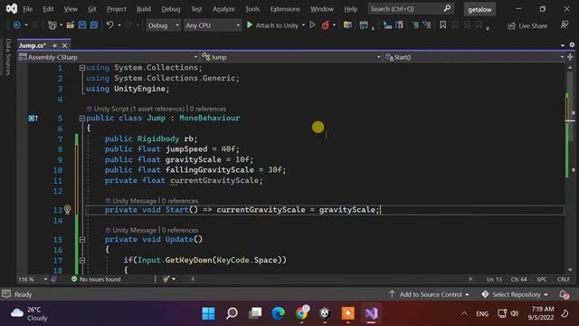 5 different way to make player jump in Unity using Physics (Rigidbody) including variable jump смотреть онлайн