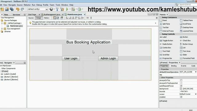 1 Creating Project File and Calling Frame Form in Main Class смотреть онлайн