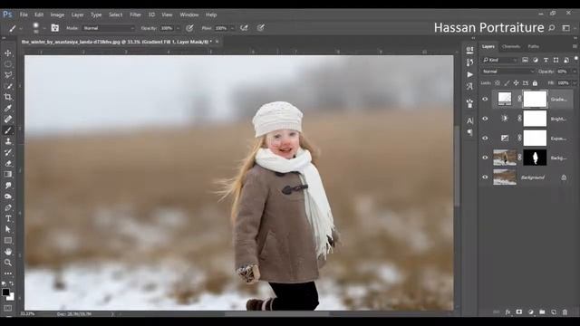Photoshop cc Tutorial : Outdoor Portrait Edit (Child) - Blur Background in Photoshop смотреть онлайн