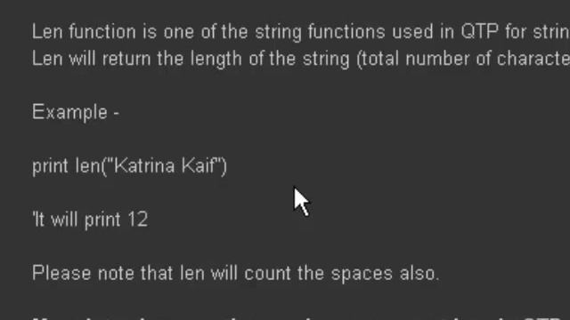 Len function in QTP смотреть онлайн